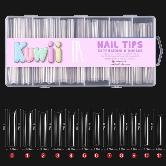 Nail Extension Tips - Coffin Shape, Long Sized, Nail Tips